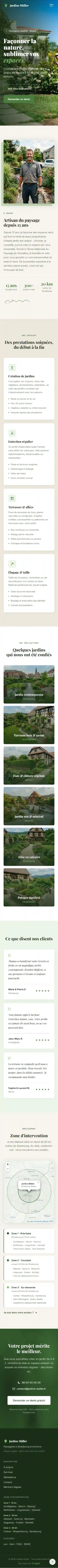 Site internet Paysagiste Alsace - version mobile